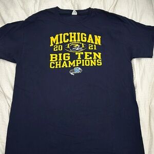 Men’s University of Michigan 2021 Big 10 Championship t-shirt size large